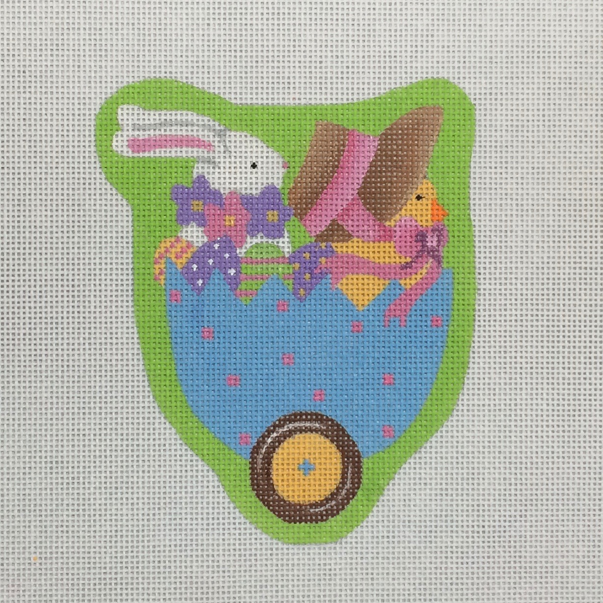 Easter Needlepoint design, Needlepoint canvases easter bunnies